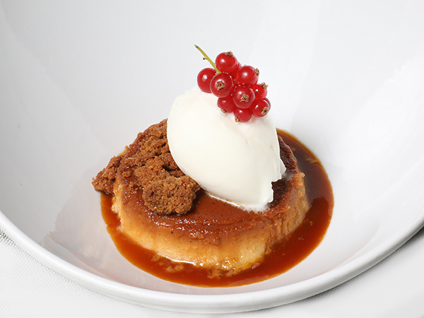 Flan de calabaza del Menú Especial en La Bodega de Chema